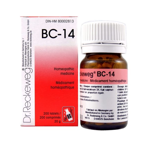 Dr. Reckeweg BC-14 | AL-HAKIM Homeopathic Center Ltd. 670 Highway 7 E, Unit #30. Richmond Hill L4B 3P2 Tel. +1(647) 673-4242