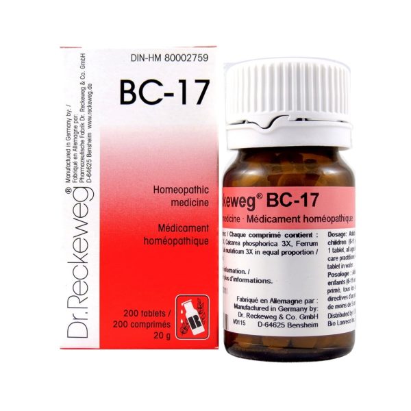 Dr. Reckeweg BC-17 | AL-HAKIM Homeopathic Center Ltd. 670 Highway 7 E, Unit #30. Richmond Hill L4B 3P2 Tel. +1(647) 673-4242