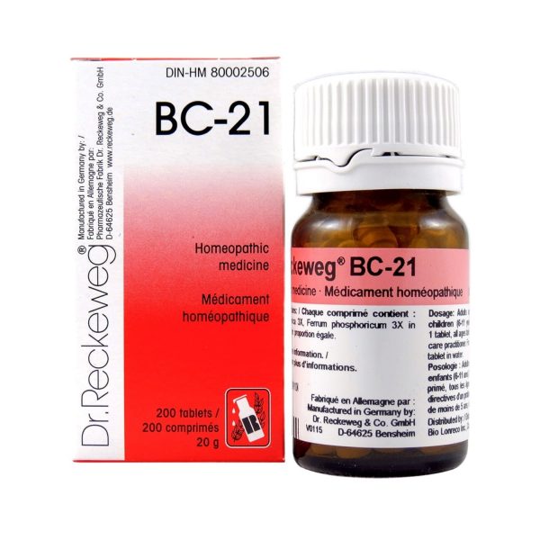 Dr. Reckeweg BC-21 | AL-HAKIM Homeopathic Center Ltd. 670 Highway 7 E, Unit #30. Richmond Hill L4B 3P2 Tel. +1(647) 673-4242