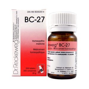 Dr. Reckeweg BC-27 | AL-HAKIM Homeopathic Center Ltd. 670 Highway 7 E, Unit #30. Richmond Hill L4B 3P2 Tel. +1(647) 673-4242