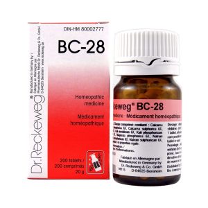 Dr. Reckeweg BC-28 | AL-HAKIM Homeopathic Center Ltd. 670 Highway 7 E, Unit #30. Richmond Hill L4B 3P2 Tel. +1(647) 673-4242